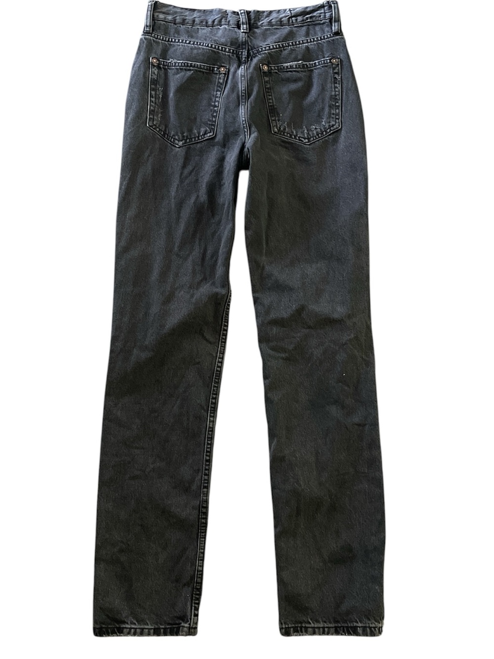 We The Free/Free People “The Lasso” high waist distressed black wash jeans - Picture 4 of 5